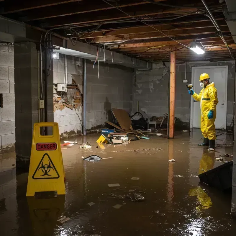 Flooded Basement Electrical Hazard in Gallatin, MO Property